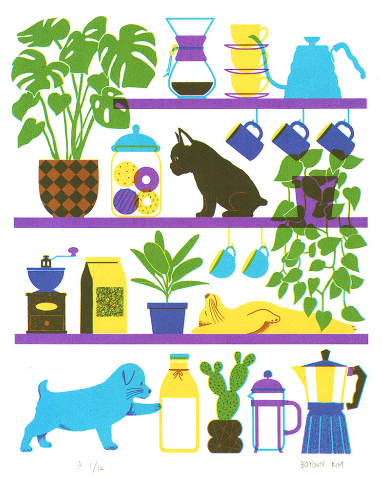 Dogs on Shelves